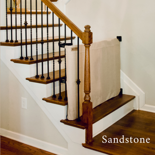 The Stair Barrier Wall-to-Banister (WB) Fabric Safety Gate