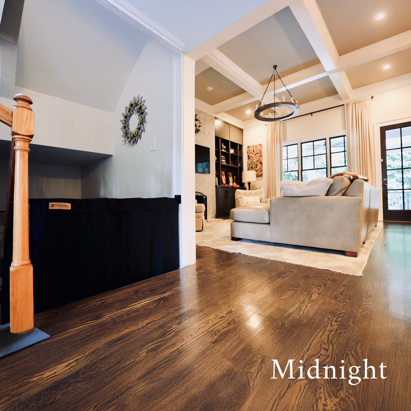 The Stair Barrier Wall-to-Banister (WB) Fabric Safety Gate