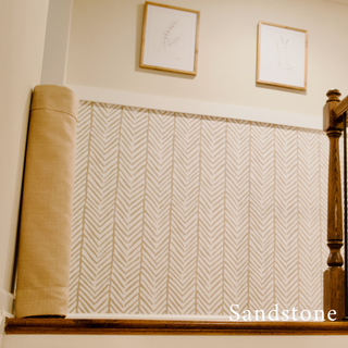 The Stair Barrier Wall-to-Banister (WB) Fabric Safety Gate