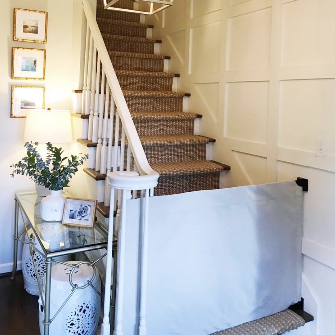 Diy fabric stair outlet gate