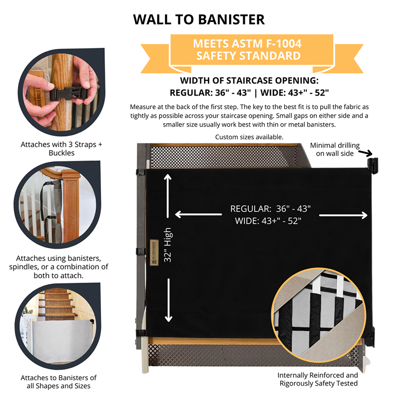 (WB) Wall to Banister